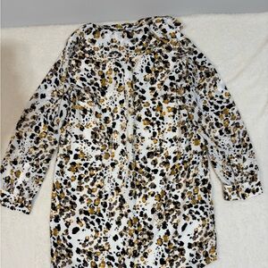 The Limited White and Black Midi Dress NWT Leopard Print size large
